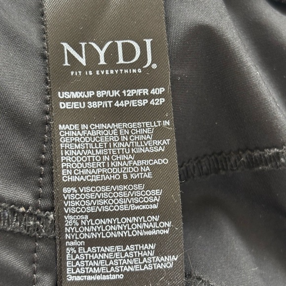 NYDJ Black classic trouser pant with Sculpt Her technology 8P - Picture 7 of 8